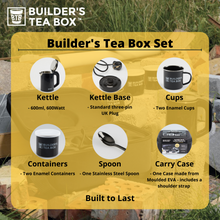 Load image into Gallery viewer, Builder&#39;s Tea Box - Portable Tea &amp; Coffee Making Kit
